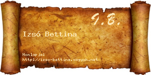 Izsó Bettina névjegykártya